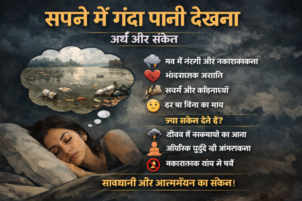 sapane mein ganda paanee dekhana