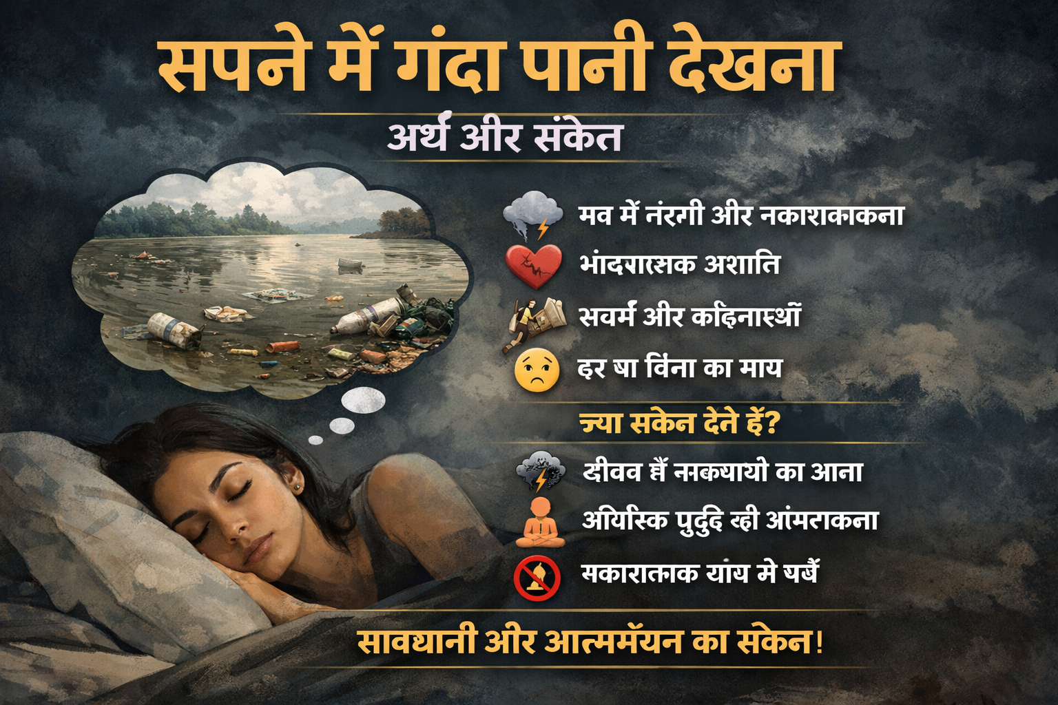 sapane mein ganda paanee dekhana