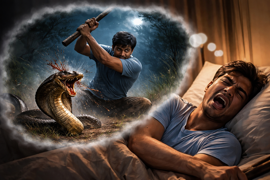 sapne me saap ko marte dekhna