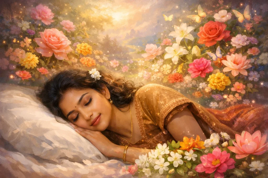 sapne me phool dekhna