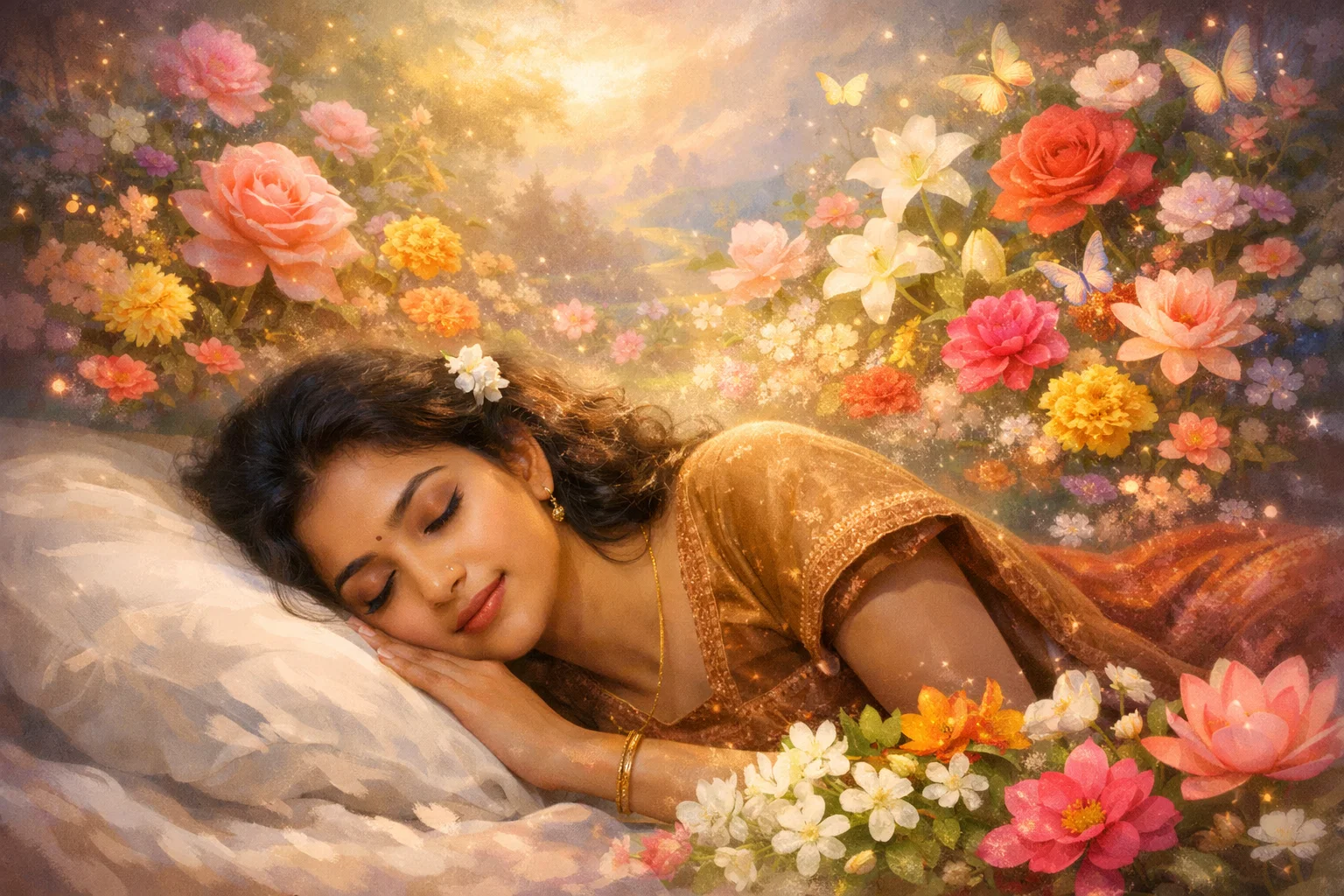 sapne me phool dekhna