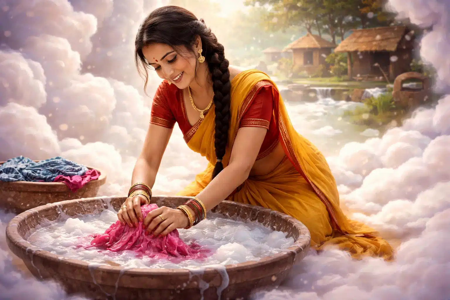 sapne me kapde dhona