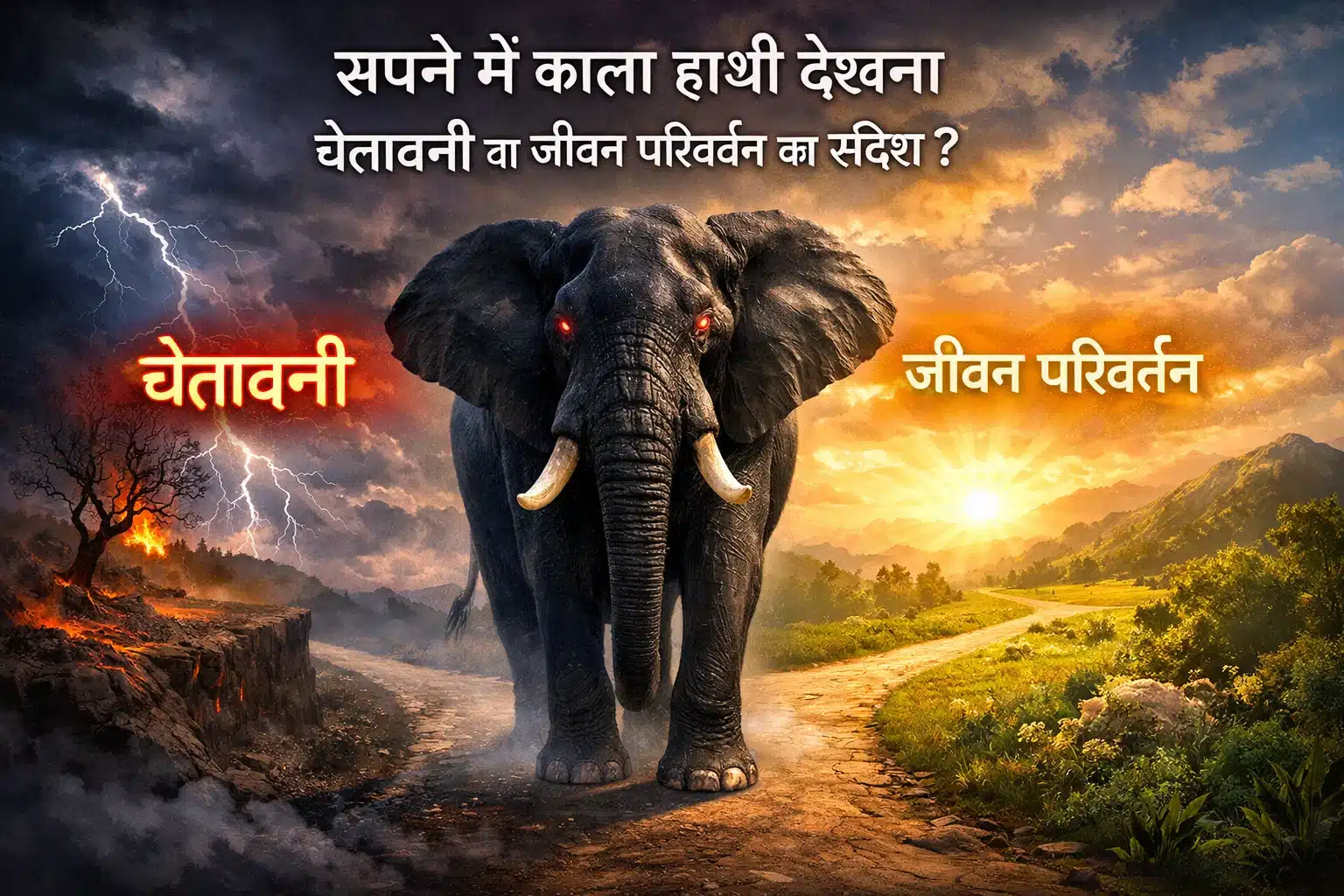 सपने में काला हाथी देखना चेतावनी या जीवन परिवर्तन का संदेश