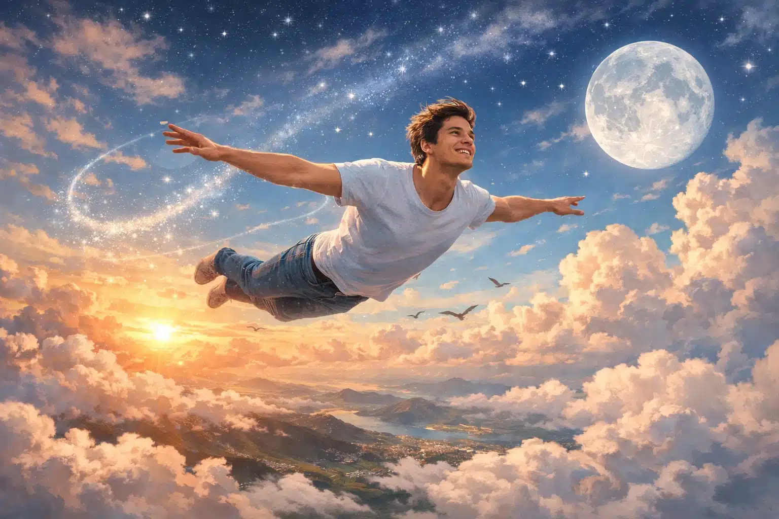सपने में खुद को उड़ते हुए देखना: सफलता और आत्मविकास